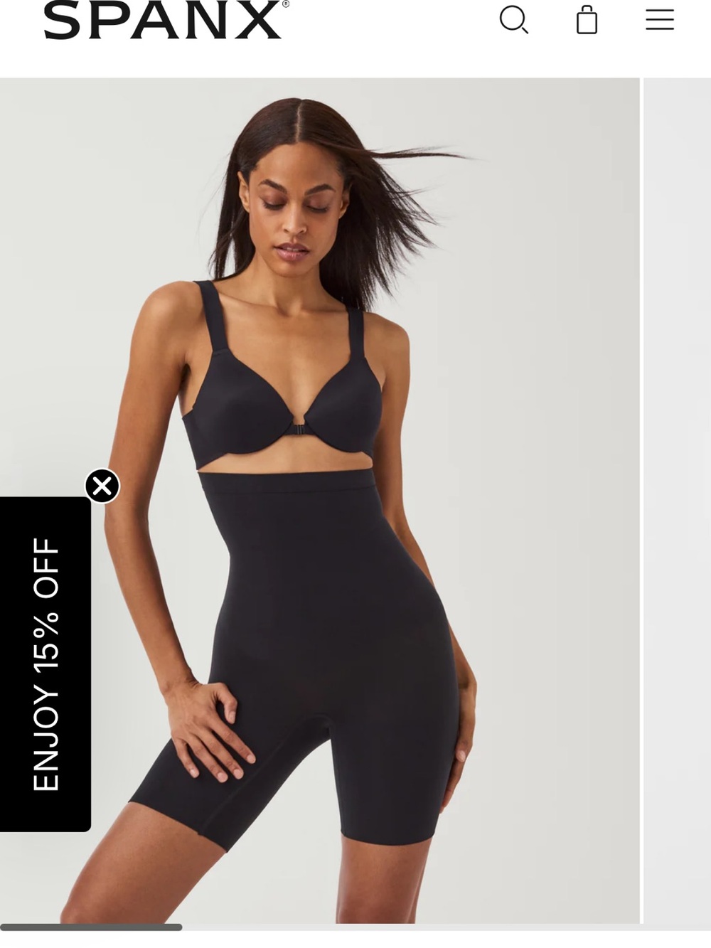 Spanx high waisted mid thigh short